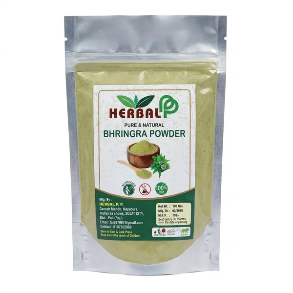 Bhringraj_Powder_100%_Pure_&_Natural_Hair_Care_Supplement_(100_Gm)