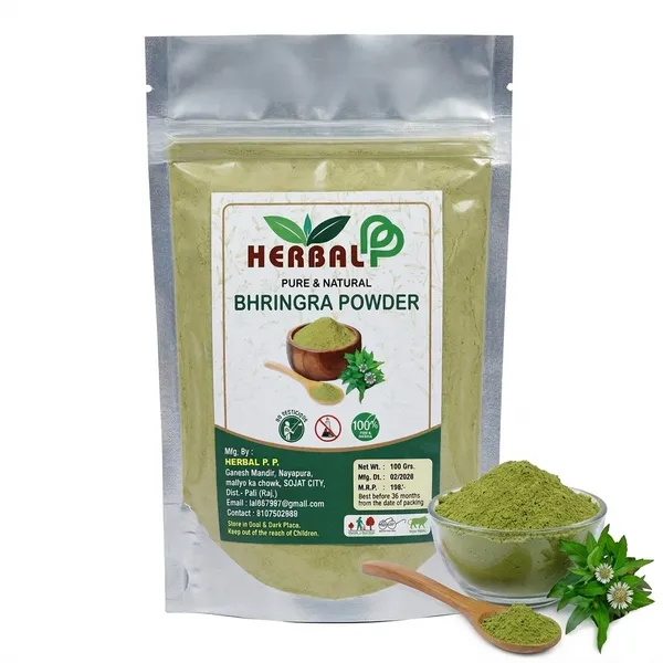 Bhringraj_Powder_100%_Pure_&_Natural_Hair_Care_Supplement_(100_Gm)