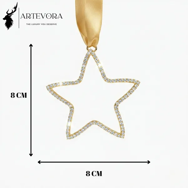 Silver_North_Star_Luxury(Set_Of_4)_Handcrafted_Crystal_Border_Hanging_Charm_Elegant_Gold_Star_Decor_For_Car_Rearview_Mirror_And_Home_