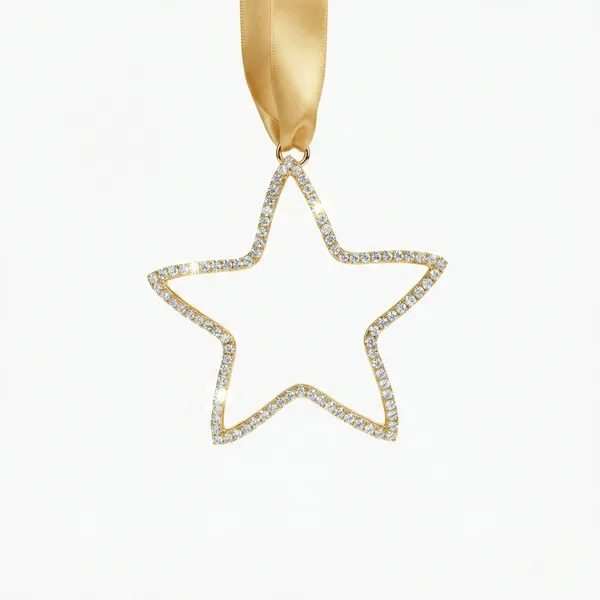 Silver_North_Star_Luxury(Set_Of_4)_Handcrafted_Crystal_Border_Hanging_Charm_Elegant_Gold_Star_Decor_For_Car_Rearview_Mirror_And_Home_