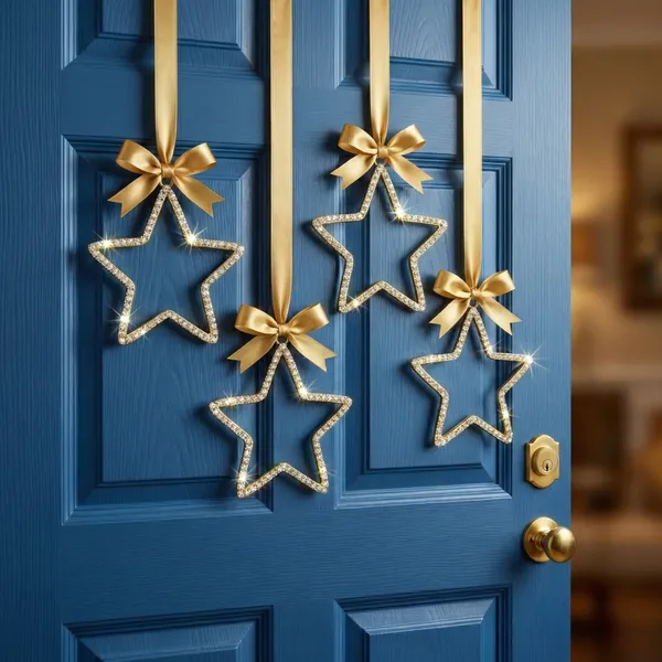 Silver_North_Star_Luxury(Set_Of_4)_Handcrafted_Crystal_Border_Hanging_Charm_Elegant_Gold_Star_Decor_For_Car_Rearview_Mirror_And_Home_