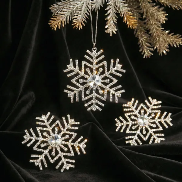 Silver_Arctic_Star(Set_Of_2)_International_Luxury_Handcrafted_Crystal_Snowflake_Hanging_Charm_Best_For_Gifting_And_Car_And_Wall_Decor_Charmes_