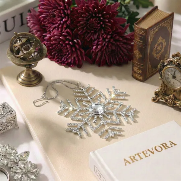 Silver_Arctic_Star(Set_Of_2)_International_Luxury_Handcrafted_Crystal_Snowflake_Hanging_Charm_Best_For_Gifting_And_Car_And_Wall_Decor_Charmes_