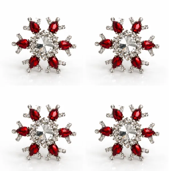 Silver_And_Red_Luxury_Handmade_Snowflake_Napkin_Rings,_(Set_Of_4)_Ruby_Red_And_Crystal_Studded_Premium_Table_Decor_For_Weddings,_Festivals,_Christmas_And_Fine_Dining