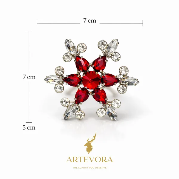Silver_And_Red_Luxury_Handmade_Red_And_Crystal_Napkin_Rings_(Set_Of_4)_Premium_Artisan_Crafted_Floral_Jewel_Napkin_Holder