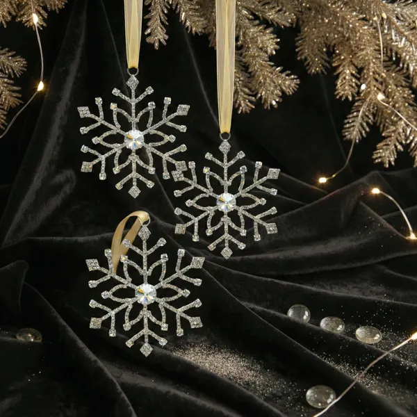 Silver_Aurora_Star_International_Luxury_Handcrafted_Crystal_Snowflake_Hanging_Charm_Best_For_Luxury_Gifting(Set_Of_2),_Premium_Car_Interior,_And_Designer_Wall_Decor_Charms_