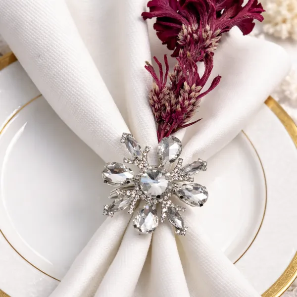 Silver_Luxury_Handmade_Crystal_Star_Napkin_Rings,(Set_Of_4)_Premium_Ruby_Red_And_Clear_Gems,_Silver_Finish_For_Wedding,_Diwali,_Dining_Table_Decor_And_Gifting_Silver_Crystal_Floral