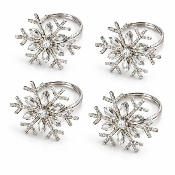 Silver_Luxury_Handmade_Crystal_Star_Napkin_Rings,_Set_Of_4_Premium_Ruby_Red_&_Clear_Gems,_Silver_Finish_For_Wedding,_Diwali,_Dining_Table_Decor_&_Gifting_Nordic_Snowflake_Silver