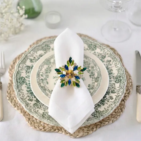 Multi_Gold_Rhinestone_Napkin_Rings(Set_Of_4)_Luxury_Handmade_Star_Napkin_Rings,__Crystal_Studded_Premium_Table_Decor_For_Weddings,_Festivals,_Christmas_And_Fine_Dining