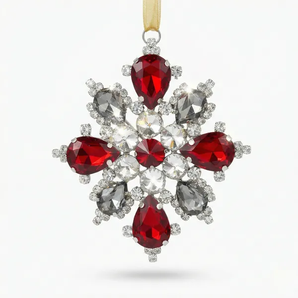 Smoke_Red_Silver(Set_Of_2)_Regal_Ruby_Radiance_Signature_Crystal_Masterpiece_