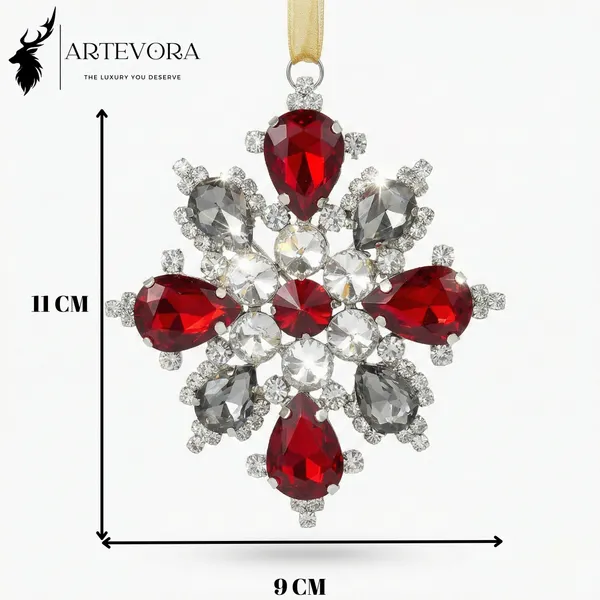 Smoke_Red_Silver(Set_Of_2)_Regal_Ruby_Radiance_Signature_Crystal_Masterpiece_