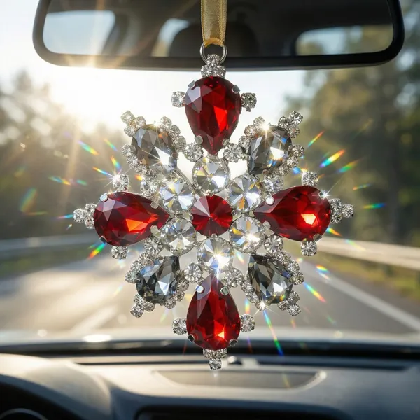 Smoke_Red_Silver(Set_Of_2)_Regal_Ruby_Radiance_Signature_Crystal_Masterpiece_