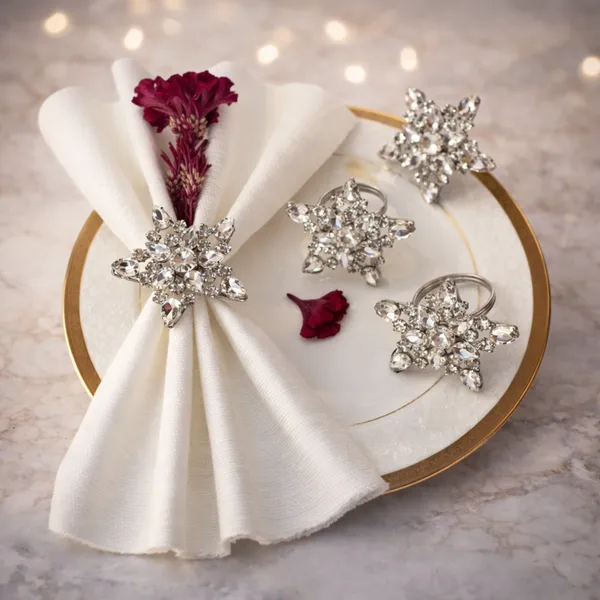 Silver_Luxury_Handmade_Sparkling_Clear_Crystal_Star_Napkin_Rings,_Set_Of_4_Premium_Silver_Snowflake_Napkin_Rings_For_Table_Decor,_Weddings,_Diwali,_Christmas_And_Fine_Dining_Silver_Starbust_Star