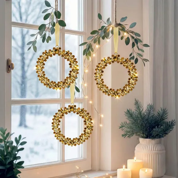 Golden_Eternity(Set_Of_2)_International_Luxury_Handcrafted_Amber_Crystal_Wreath_Charm_Best_For_Gifting_And_Car_And_Wall_Decor_Charmes_