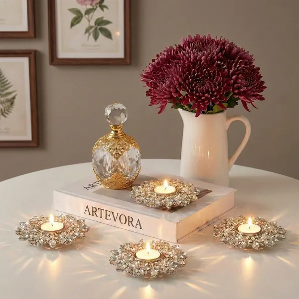 Silver_Luxury_Crystal_Blossom_Tealight_Holder_5x5x1_Inch_Sparkling_Silver_Lotus_Candle_Stand_Premium_Handcrafted_Centerpiece_For_Home_Decor,_Weddings_And_Luxury_Gifting_Silver_Crystal_Blossom