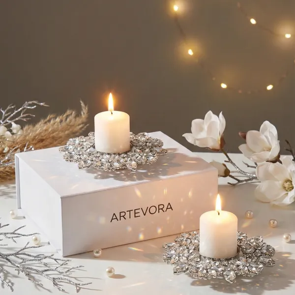 Silver_Luxury_Crystal_Blossom_Tealight_Holder_5x5x1_Inch_Sparkling_Silver_Lotus_Candle_Stand_Premium_Handcrafted_Centerpiece_For_Home_Decor,_Weddings_And_Luxury_Gifting_Silver_Crystal_Blossom