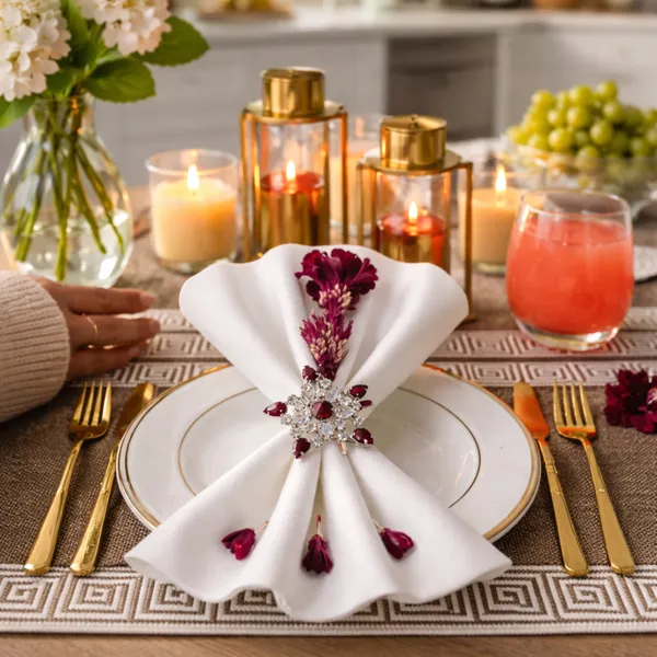 Silver_And_Red_Luxury_Handmade_Ruby_Red_Crystal_Star_Napkin_Rings,_(Set_Of_4)__Premium_Silver_Finish_For_Festive_Christmas,_Diwali_And_Wedding_Table_Decor_Ruby_Red_Star