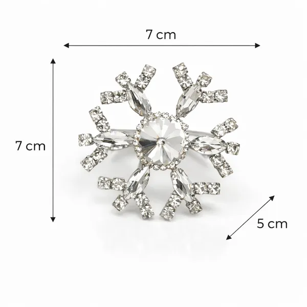 Silver_Luxury_Handmade_Sparkling_Crystal_Snowflake_Napkin_Rings,_Set_Of_4_Premium_Finish_For_Elegant_Wedding_Decor,_Diwali,_Fine_Dining_&_Gifting_Floral_Starburst