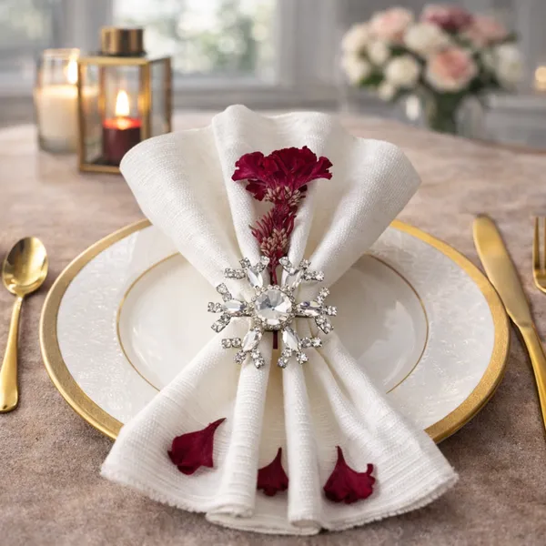 Silver_Luxury_Handmade_Sparkling_Crystal_Snowflake_Napkin_Rings,_Set_Of_4_Premium_Finish_For_Elegant_Wedding_Decor,_Diwali,_Fine_Dining_&_Gifting_Floral_Starburst
