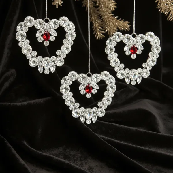 Silver_And_Red_Eternal_Ember_Luxury_Handcrafted_Crystal_Heart_Hanging_Charm_(Set_Of_2)