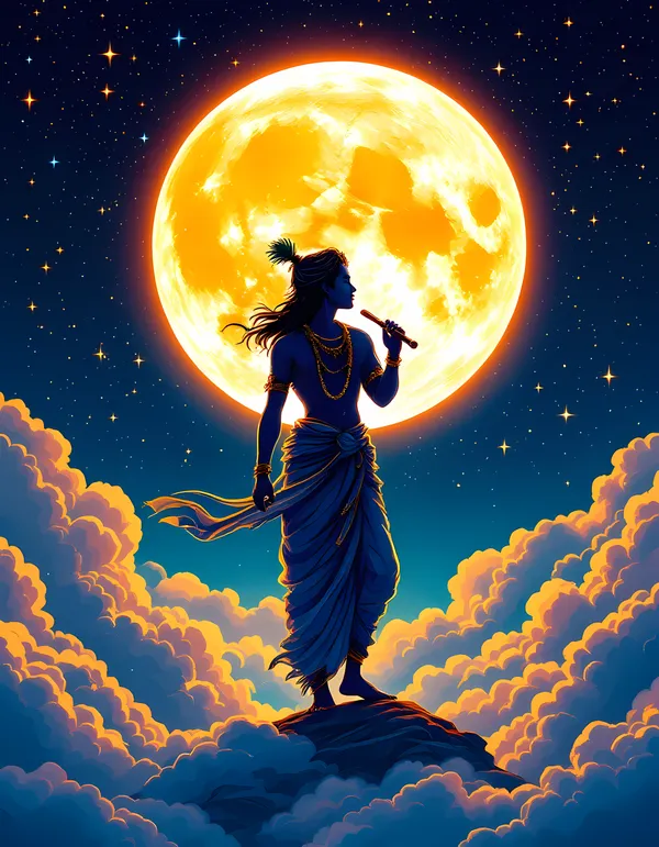 Lord_Krishna_Divine_Silhouette_Poster_-_Spiritual_Wall_Art_With_Radiant_Moon