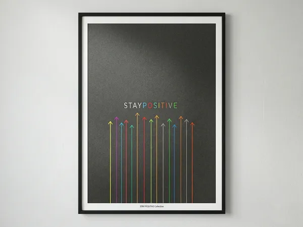 Stay_Positive_Motivational_Wall_Poster_-_Colorful_Arrows_Design