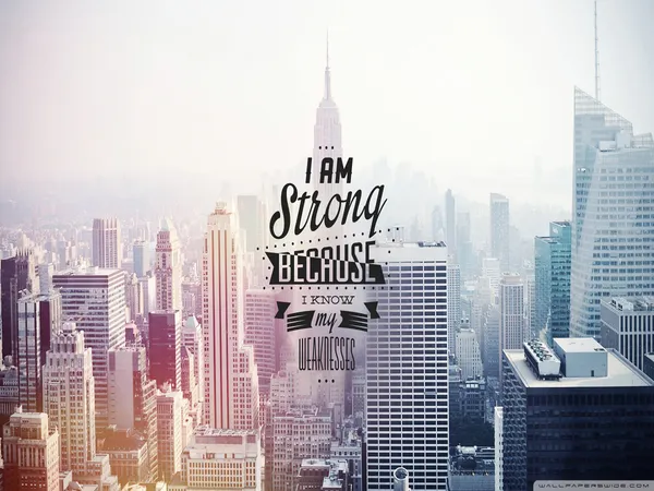 Motivational_Quote_Wall_Art_-_'I_Am_Strong_Because_I_Know_My_Weakness'_Cityscape_Print