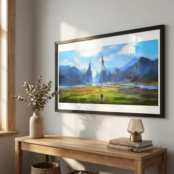 Fantasy_Landscape_Digital_Art_Print_-_Colorful_Valley_With_Rock_Formations