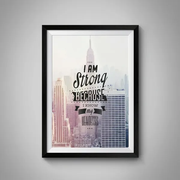 Motivational_Quote_Wall_Art_-_'I_Am_Strong_Because_I_Know_My_Weakness'_Cityscape_Print