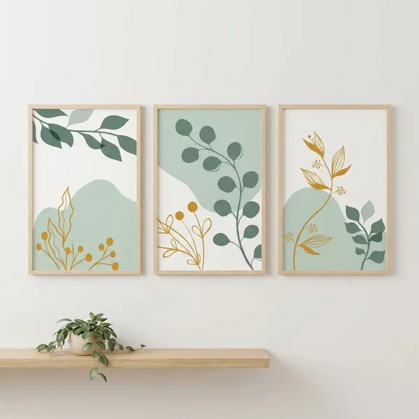 Set_Of_3_Minimalist_Botanical_Wall_Art_Prints_With_Eucalyptus_And_Golden_Leaves