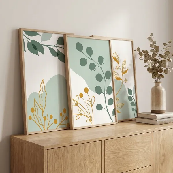 Set_Of_3_Minimalist_Botanical_Wall_Art_Prints_With_Eucalyptus_And_Golden_Leaves