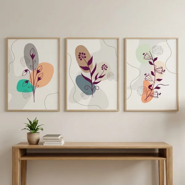 Decorative_Floral_Art_Print_Set_Of_3_-_Modern_Botanical_Wall_Art_With_Abstract_Leaves_And_Flowers