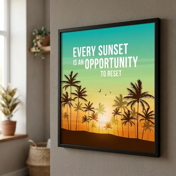 Motivational_Sunset_Palm_Tree_Wall_Poster
