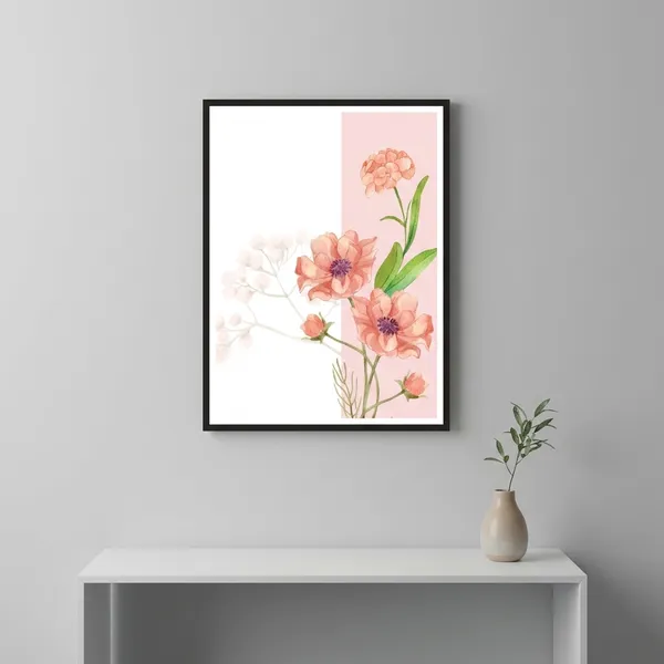 Watercolor_Floral_Wall_Art_Prints_Set_Of_2_-_Pink_And_Yellow_Blooms