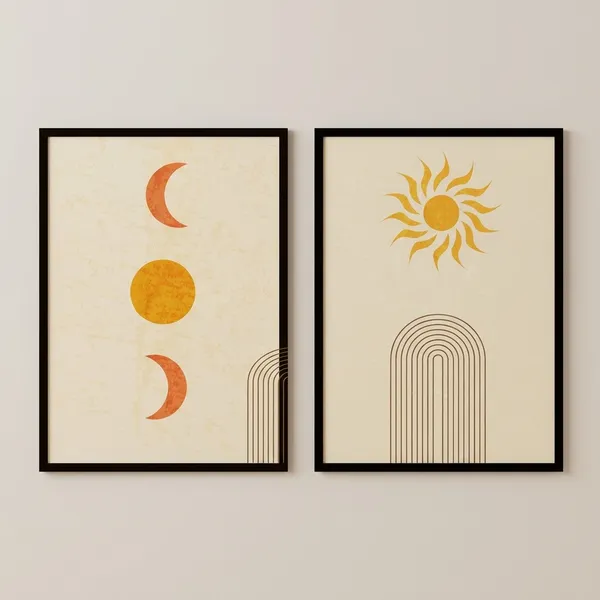Boho_Moon_And_Sun_Wall_Art_Prints_Set_Of_2