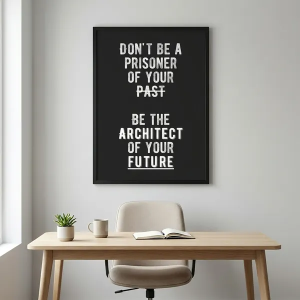 Motivational_Wall_Art_Print_-_Don'T_Be_A_Prisoner_Of_Your_Past,_Be_The_Architect_Of_Your_Future