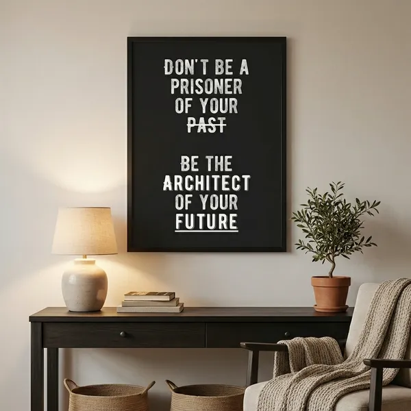 Motivational_Wall_Art_Print_-_Don'T_Be_A_Prisoner_Of_Your_Past,_Be_The_Architect_Of_Your_Future