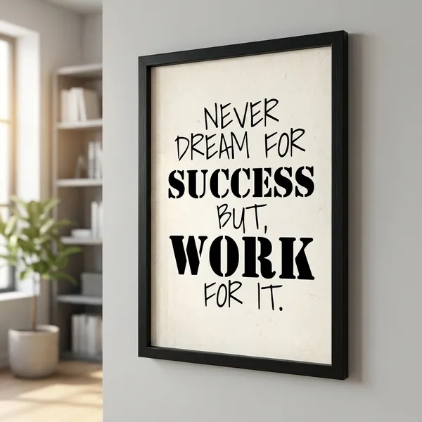 Motivational_Quote_Wall_Poster_-_Success_Through_Hard_Work