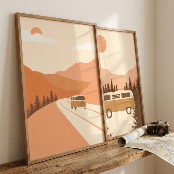 Vintage_Van_Landscape_Wall_Art_Poster_Set_(Set_Of_2)