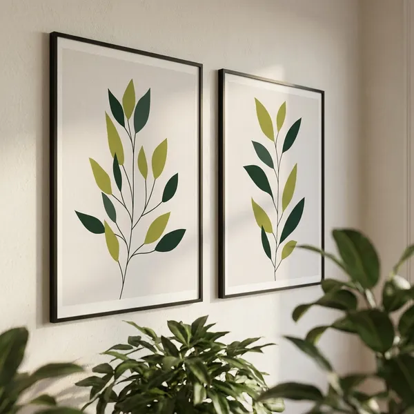 Modern_Botanical_Wall_Art_Set_-_Green_Leaf_Print_Framed_Posters_(Set_Of_2)