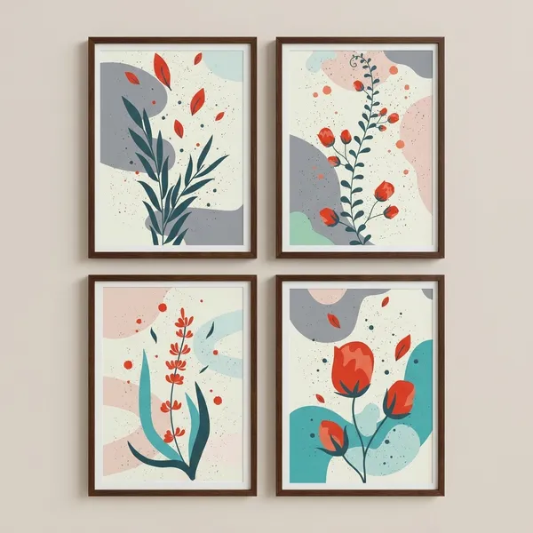 Set_Of_4_Minimalist_Botanical_Wall_Art_Prints_-_Watercolor_Floral_Illustrations_With_Beige_Border