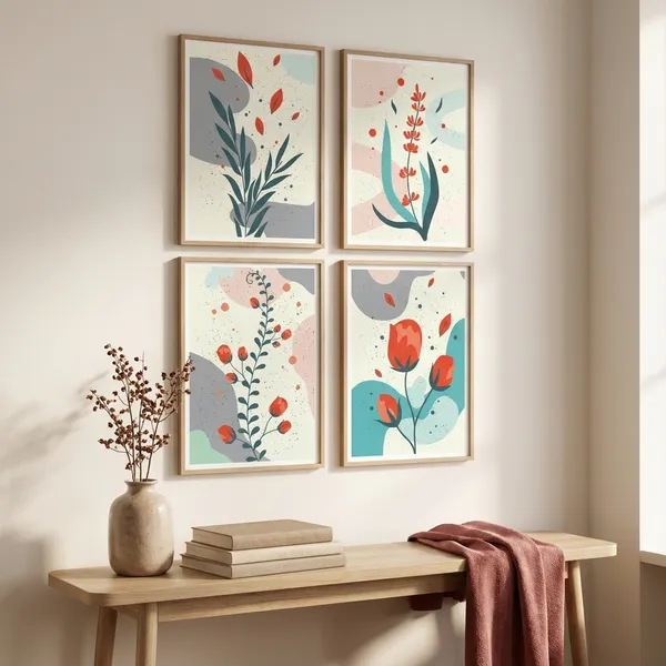 Set_Of_4_Minimalist_Botanical_Wall_Art_Prints_-_Watercolor_Floral_Illustrations_With_Beige_Border