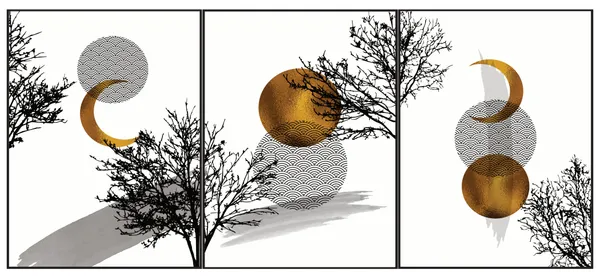Decorative_Spheres_With_Tree_Silhouette_Art_Print_Set