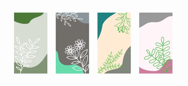 Botanical_Print_Vertical_Greeting_Cards_Set_Of_4_-_Nature_Inspired_Designs