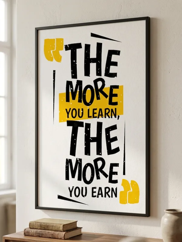 Motivational_Quote_Poster_-_'The_More_You_Learn,_The_More_You_Earn'