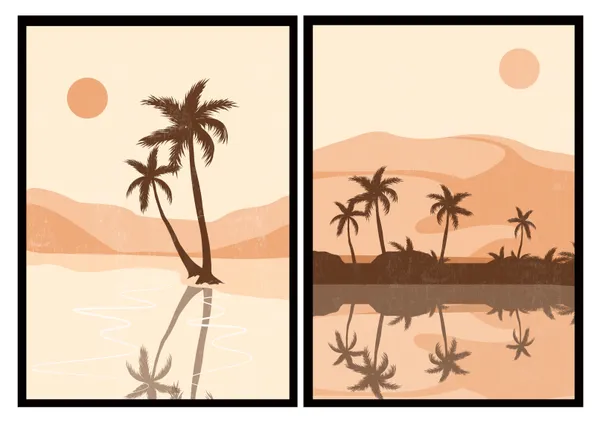 Vintage_Desert_Oasis_Wall_Art_Prints_(Set_Of_2)