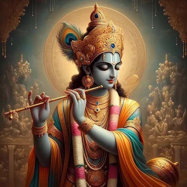 Lord_Krishna_Divine_Art_Print_-_Blue_Deity_With_Flute_And_Peacock_Feather_Crown