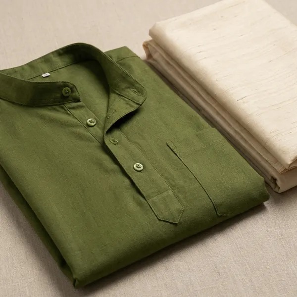 Green_Magic_Cotton_Blend_Kurta_For_Men