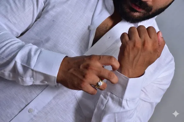 White_100%__Pure_Cotton_Linen_Shirt_For_Men