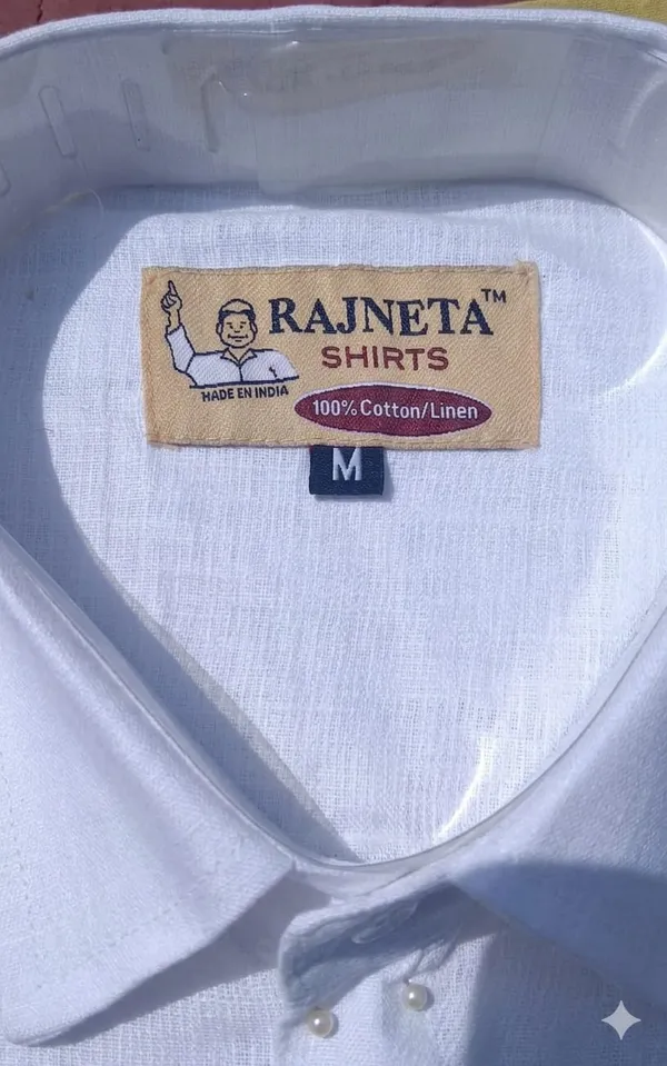 White_100%__Pure_Cotton_Linen_Shirt_For_Men